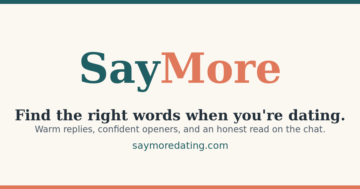 SayMore, the iPhone app that helps you find the right words when dating
